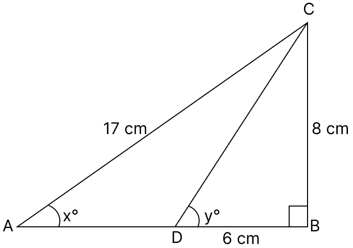 Use the adjoining figure and write the values of. Trigonometrical Ratios, R.S. Aggarwal Mathematics Solutions ICSE Class 9.