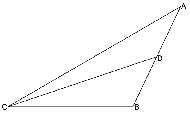In ΔABC, if D is the mid-point of side AB, then area of ΔBCD = area of ΔACD. Quadrilaterals, R.S. Aggarwal Mathematics Solutions ICSE Class 9.