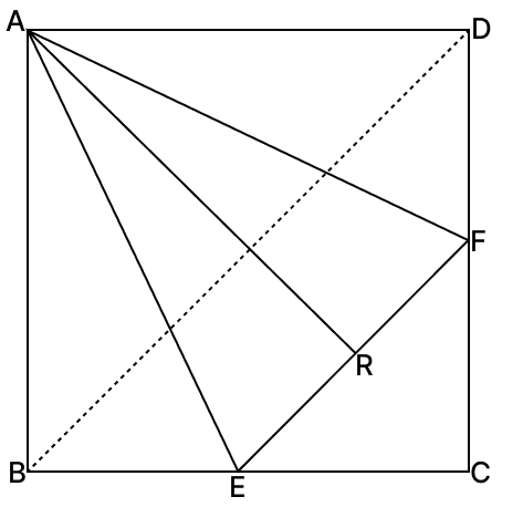 In the given figure, ABCD is a square, EF || BD and R is the mid-point of EF. Prove that: R.S. Aggarwal Mathematics Solutions ICSE Class 9.