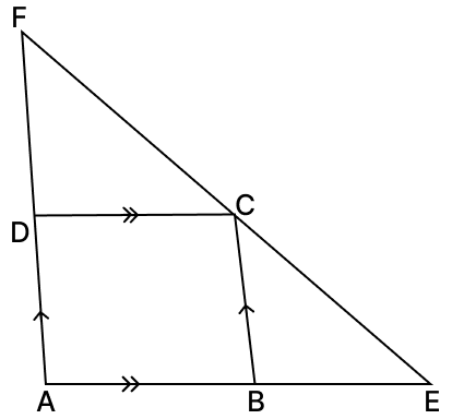 ABCD is a parallelogram. The sides AB and AD are produced to E and F respectively such that AB = BE and AD = DF. Prove that △BEC ≅ △DCF. R.S. Aggarwal Mathematics Solutions ICSE Class 9.