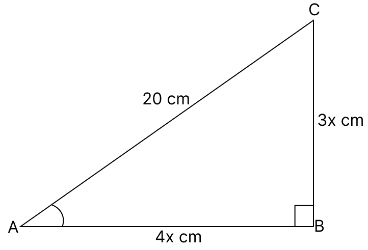 In the given figure, △ABC is right angled at B. Trigonometrical Ratios, R.S. Aggarwal Mathematics Solutions ICSE Class 9.