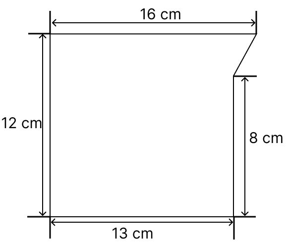 The cross-section of a piece of metal 2 m in length is shown in the adjoining figure. Calculate. Volume and Surface Area of Solids, R.S. Aggarwal Mathematics Solutions ICSE Class 9.