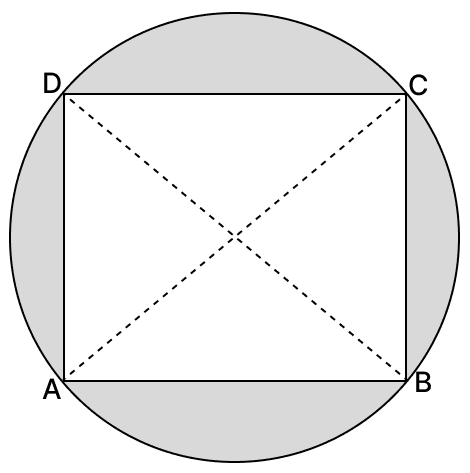 In the given figure, ABCD is a rectangle inscribed in a circle. If two adjacent sides of the rectangle be 8 cm and 6 cm, calculate. Circumference & Area of a Circle, R.S. Aggarwal Mathematics Solutions ICSE Class 9.