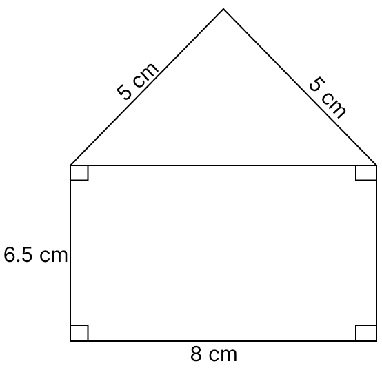 The cross-section of a 6 m long piece of metal is shown in the figure. Calculate. Volume and Surface Area of Solids, R.S. Aggarwal Mathematics Solutions ICSE Class 9.