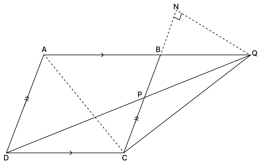 In the adjoining figure, ABCD is a parallelogram. P is a point on BC such that BP : PC = 1 : 2. Quadrilaterals, R.S. Aggarwal Mathematics Solutions ICSE Class 9.