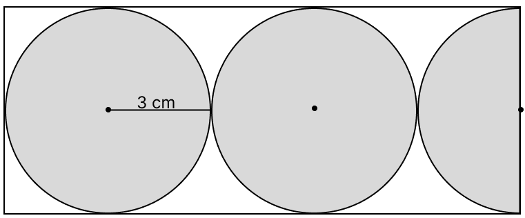 Find the area of the unshaded portion of the given figure within the rectangle. Circumference & Area of a Circle, R.S. Aggarwal Mathematics Solutions ICSE Class 9.