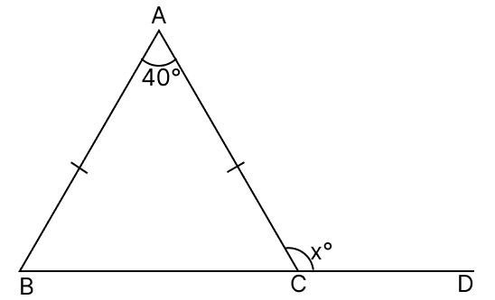 In each of the following figures, find the value of x : R.S. Aggarwal Mathematics Solutions ICSE Class 9.