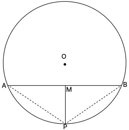 In the given figure, P is the mid-point of arc APB and M is the mid-point of chord AB of a circle with centre O. Prove that. Chord Properties of a Circle, R.S. Aggarwal Mathematics Solutions ICSE Class 9.