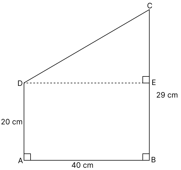 In the adjoining figure, CD.Pythagoras Theorem, R.S. Aggarwal Mathematics Solutions ICSE Class 9.