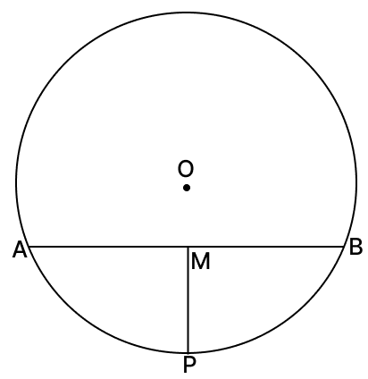 In the given figure, P is the mid-point of arc APB and M is the mid-point of chord AB of a circle with centre O. Prove that Chord Properties of a Circle, R.S. Aggarwal Mathematics Solutions ICSE Class 9.