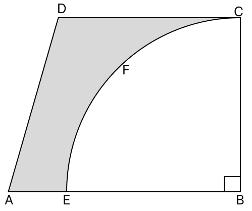 In the given figure, ABCD is a piece of cardboard in the shape of trapezium in which AB || DC, ∠ABC = 90. Circumference & Area of a Circle, R.S. Aggarwal Mathematics Solutions ICSE Class 9.