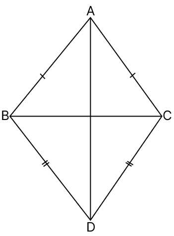 In the adjoining figure, AB = AC, BD = CD, ∠BAD = 32°, ∠BDC = 56°, ∠CAD = 2x° and ∠BDA = (x + y)°. The values of x and y will be : R.S. Aggarwal Mathematics Solutions ICSE Class 9.