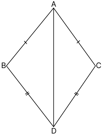 In the adjoining figure, AB = AC, BD = CD, ∠BAD = 32°, ∠BDC = 56°, ∠CAD = 2x° and ∠BDA = (x + y)°. The values of x and y will be : R.S. Aggarwal Mathematics Solutions ICSE Class 9.