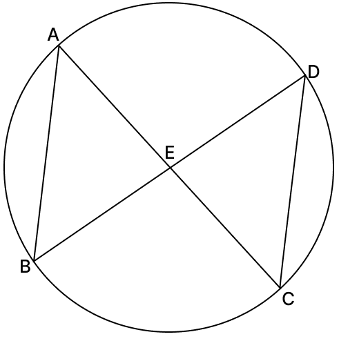 In the given figure, two chords AC and BD of a circle intersect at E. If arc AB = CD, prove that : BE = EC and AE = ED. Chord Properties of a Circle, R.S. Aggarwal Mathematics Solutions ICSE Class 9.