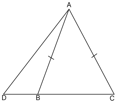In the given figure, sides AB = AC. R.S. Aggarwal Mathematics Solutions ICSE Class 9.