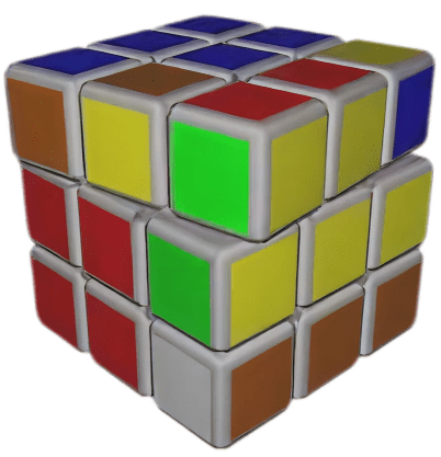 A Rubik's cube is made up of several small cubes. Side lengths of each small cube is x. Find the outer surface area of the cube present at one of the corners of the Rubik's cube. Volume and Surface Area of Solids, R.S. Aggarwal Mathematics Solutions ICSE Class 9.