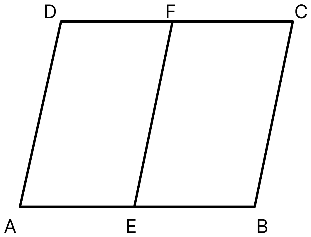 Show that the line segment joining the mid-points of a pair of opposite sides of a parallelogram, divides it into two equal parallelograms. Model Test Paper 3, R.S. Aggarwal Mathematics Solutions ICSE Class 9.