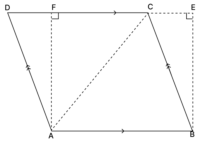 In the given figure, the area of △ABC is 64 cm. Quadrilaterals, R.S. Aggarwal Mathematics Solutions ICSE Class 9.