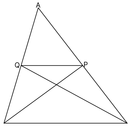 In the given figure, BP and CQ are two medians of the △ABC. If BC = 12 cm, the length of QP.R.S. Aggarwal Mathematics Solutions ICSE Class 9.