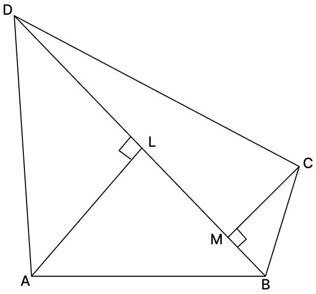 ABCD is a quadrilateral. If AL ⊥ BD and CM ⊥ BD, prove that : ar (quad.ABCD). Quadrilaterals, R.S. Aggarwal Mathematics Solutions ICSE Class 9.