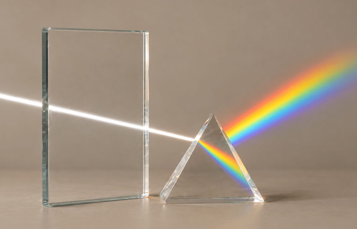 Why does light refract differently in a glass slab compared to a prism, even though both are transparent objects? Exploring the Wonders of Light, ICSE Class 8 Viva Physics Solutions.