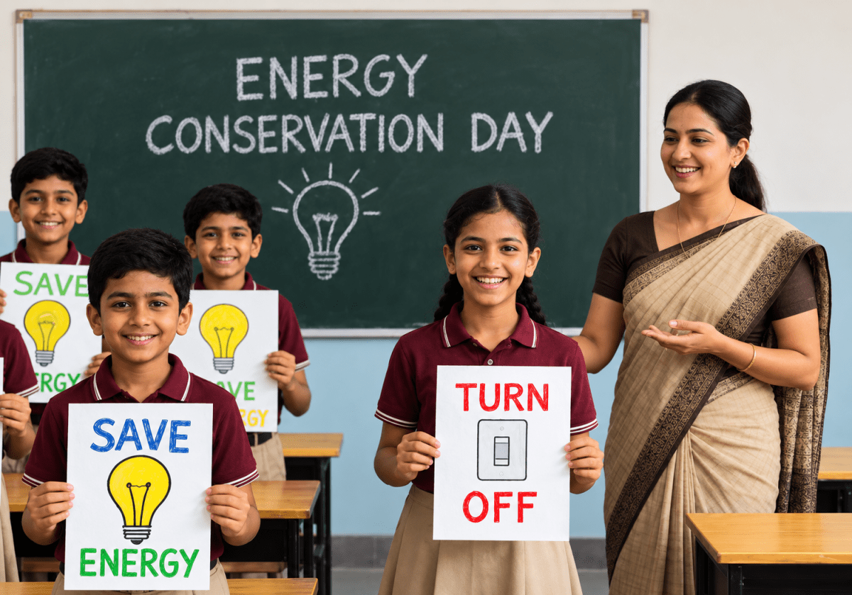 Vanshs school celebrated Energy Conservation Day. Students made posters and pledged to save electricity by turning off fans and lights when not needed. His science teacher explained how small steps can reduce energy consumption and prevent accidents at home. Electricity in Our Lives, ICSE Class 8 Viva Physics Solutions.